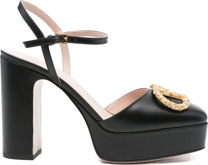 110mm VLogo Signature platform pumps