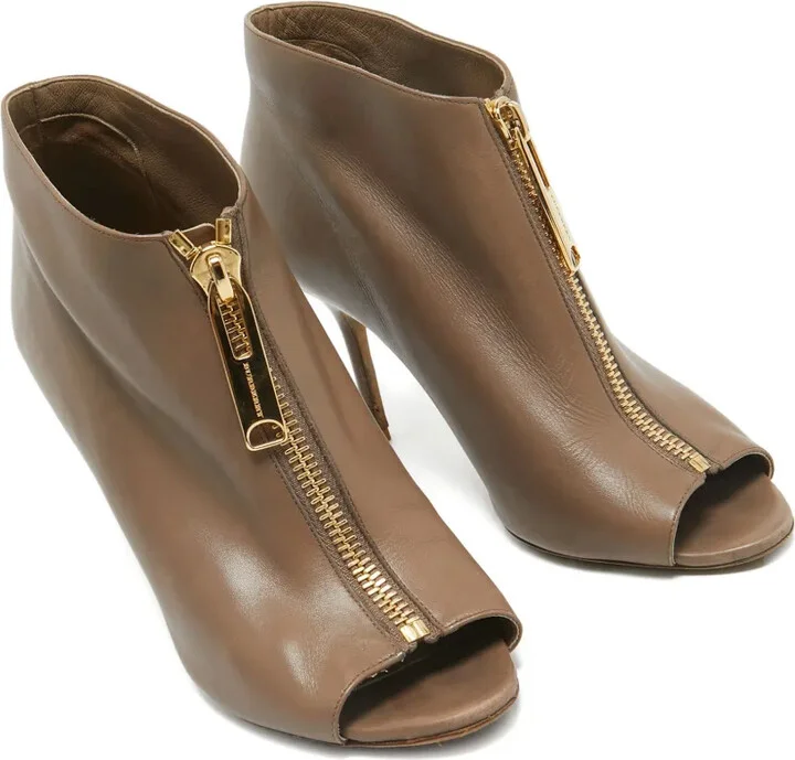 110mm Zip-Up Peep-Toe Boots - Image 2