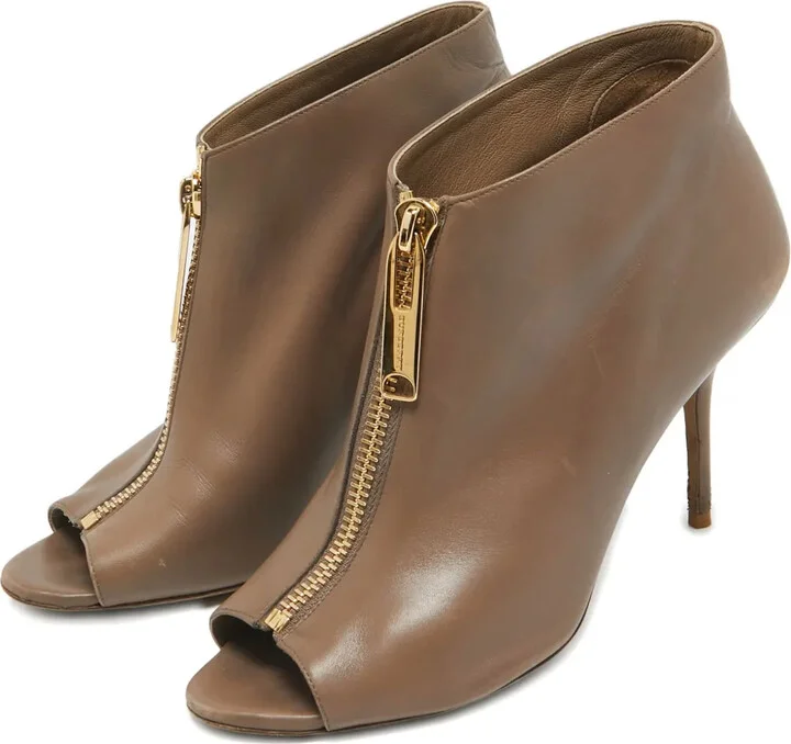 110mm Zip-Up Peep-Toe Boots