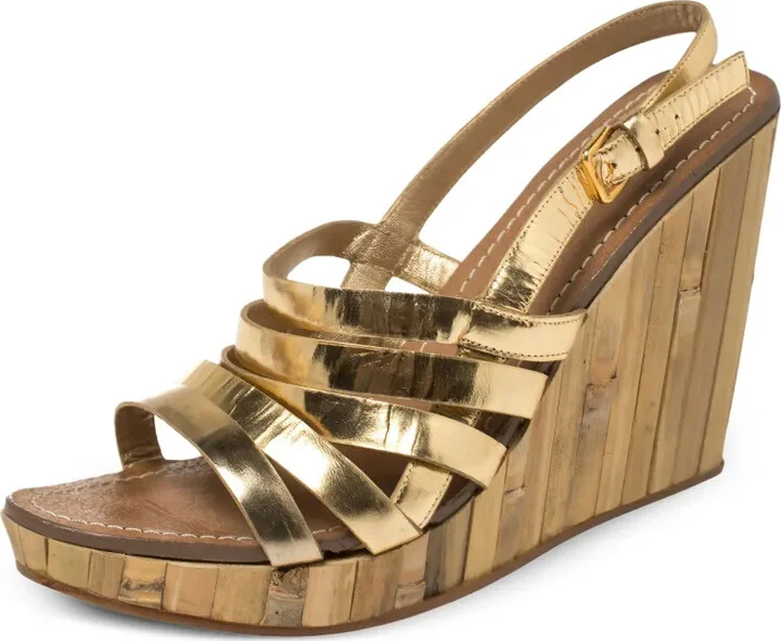 115mm Bamboo-Wedge Sandals - Image 2