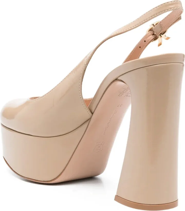 115mm Bessie slingback platform pumps - Image 3