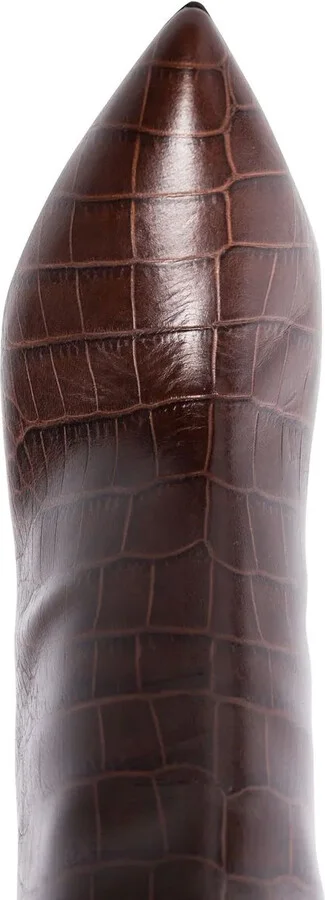 115mm Crocodile-Effect Knee Boots - Image 2