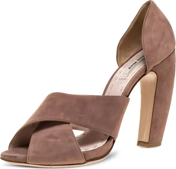 115mm Crossover-Strap Suede Sandals - Image 2
