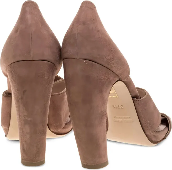 115mm Crossover-Strap Suede Sandals - Image 3