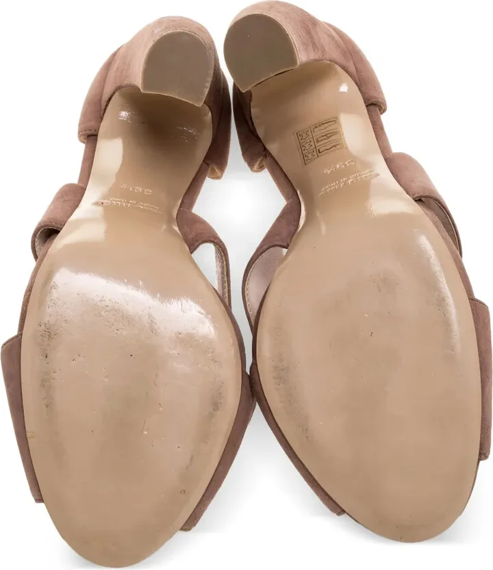 115mm Crossover-Strap Suede Sandals - Image 4