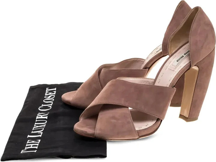 115mm Crossover-Strap Suede Sandals - Image 5