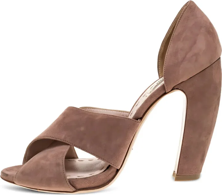 115mm Crossover-Strap Suede Sandals