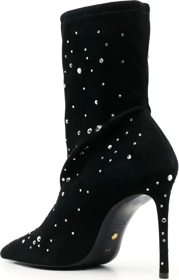 115mm Crystal-Embellished Ankle Boots - Image 3