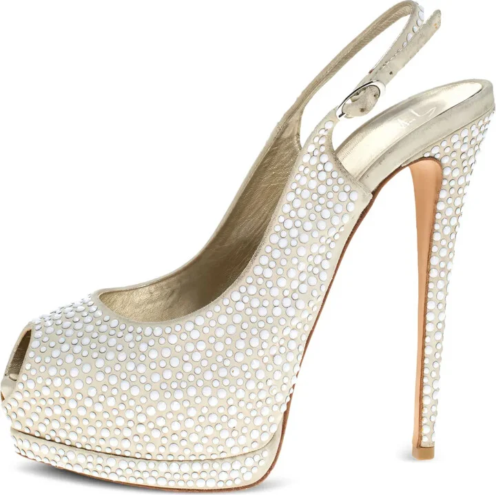 115mm Crystal-Embellished Sandals