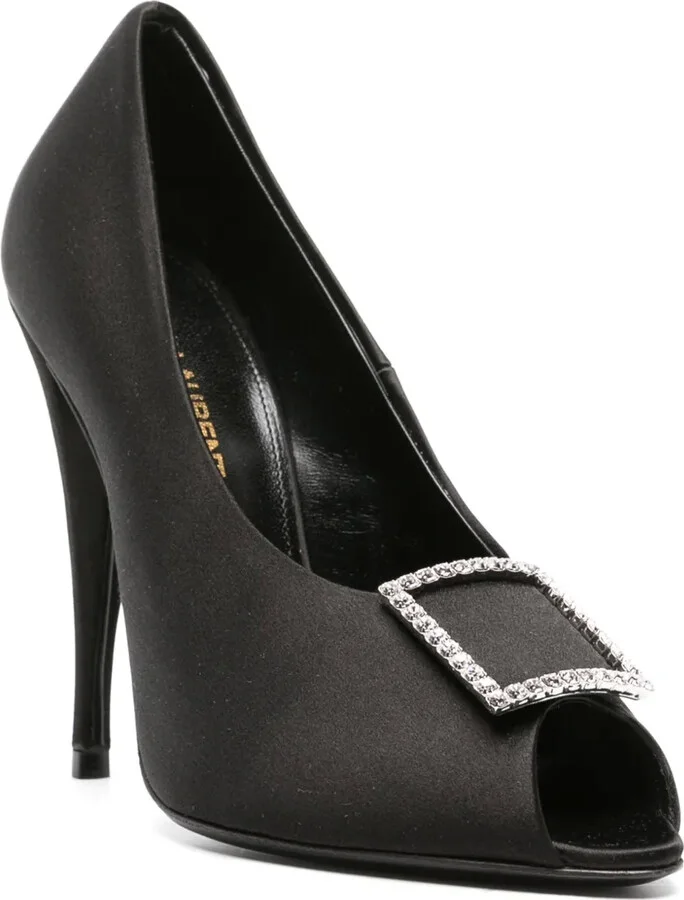 115mm Crystal-Embellished Satin Pumps - Image 2