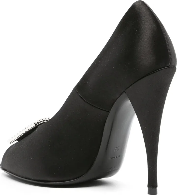 115mm Crystal-Embellished Satin Pumps - Image 3