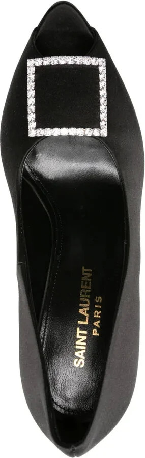 115mm Crystal-Embellished Satin Pumps - Image 4