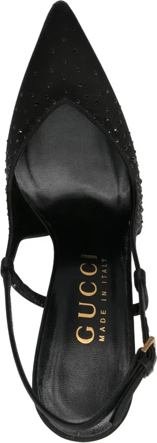115mm Crystal-Embellished Slingback Pumps - Image 4
