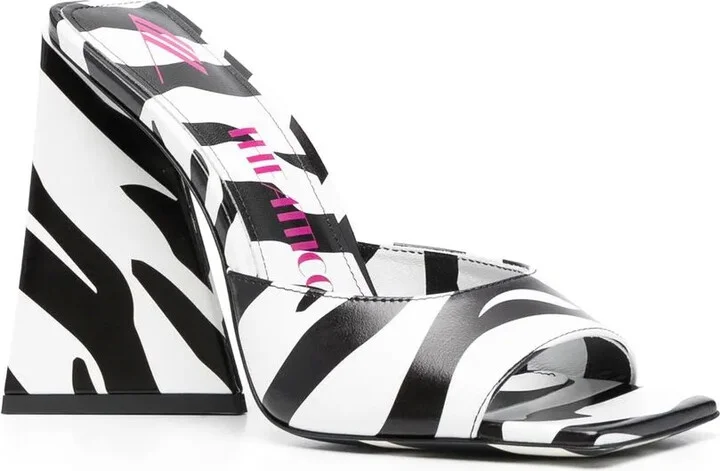 115mm Devon zebra-print sandals - Image 2