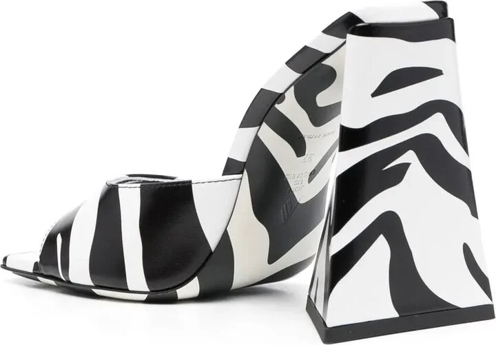 115mm Devon zebra-print sandals - Image 3