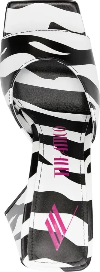115mm Devon zebra-print sandals - Image 4