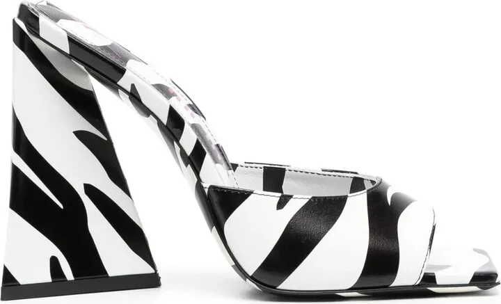 115mm Devon zebra-print sandals