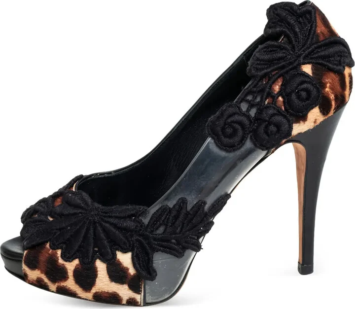 115mm Floral-Lace Sandals