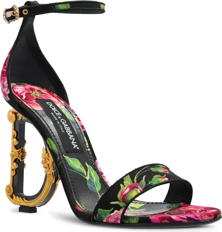 115mm Floral-Print Sandals - Image 2