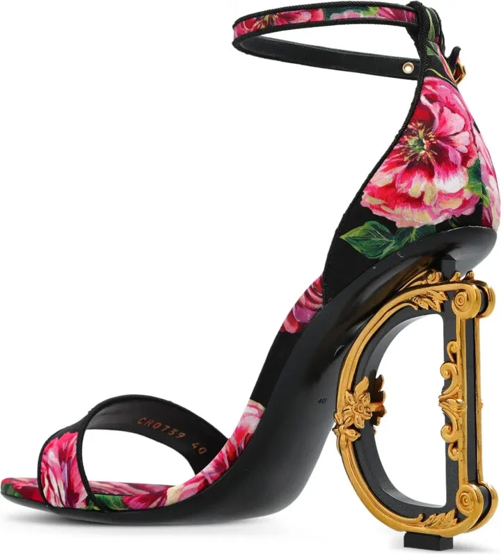 115mm Floral-Print Sandals - Image 3
