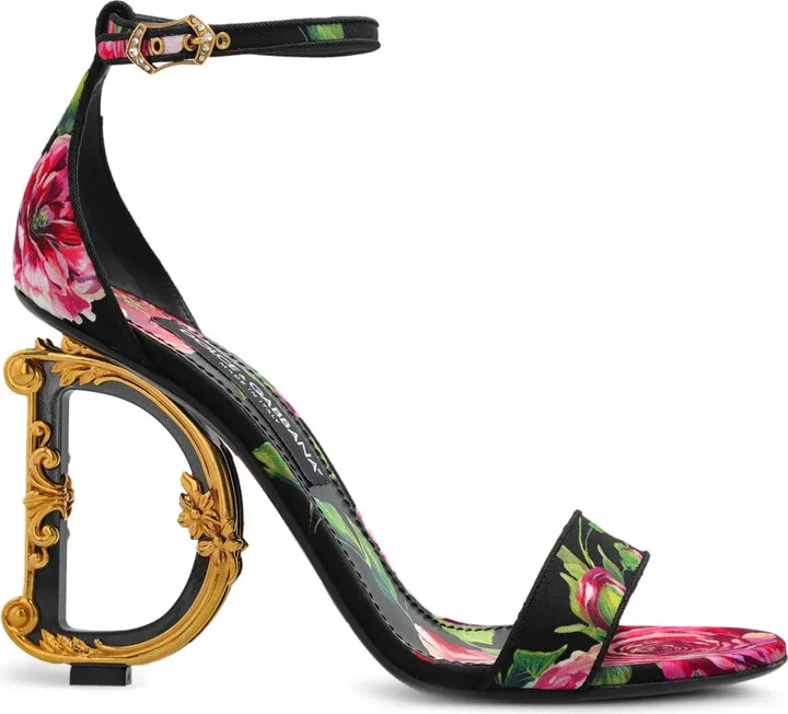 115mm Floral-Print Sandals