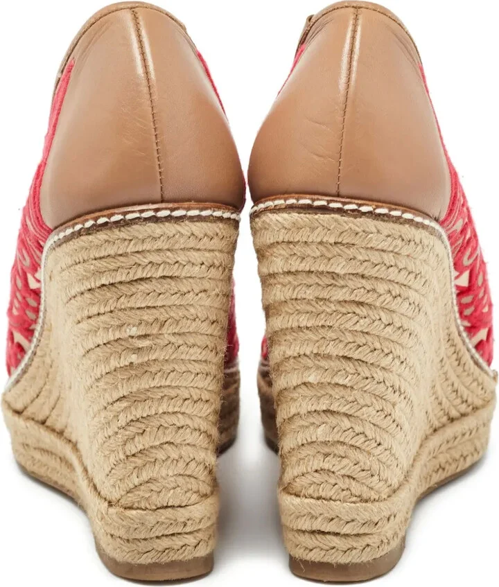 115mm Leather Heeled Espadrilles - Image 4
