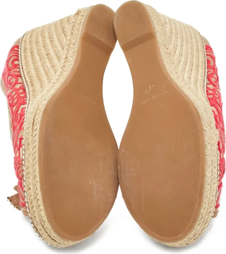 115mm Leather Heeled Espadrilles - Image 5