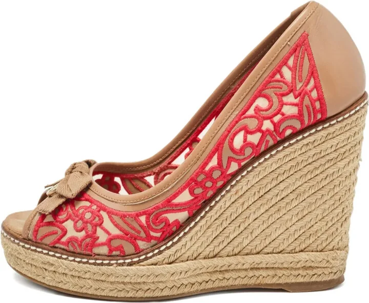 115mm Leather Heeled Espadrilles