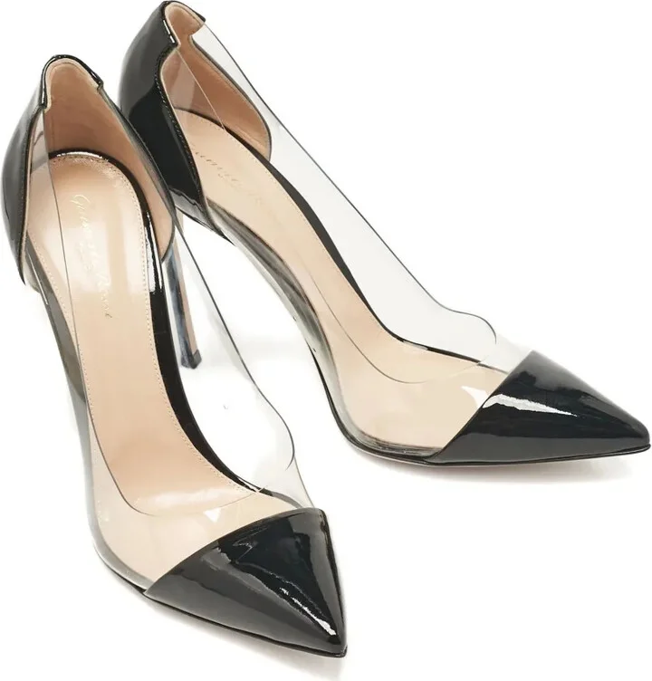 115mm Leather Heeled Pumps - Image 2
