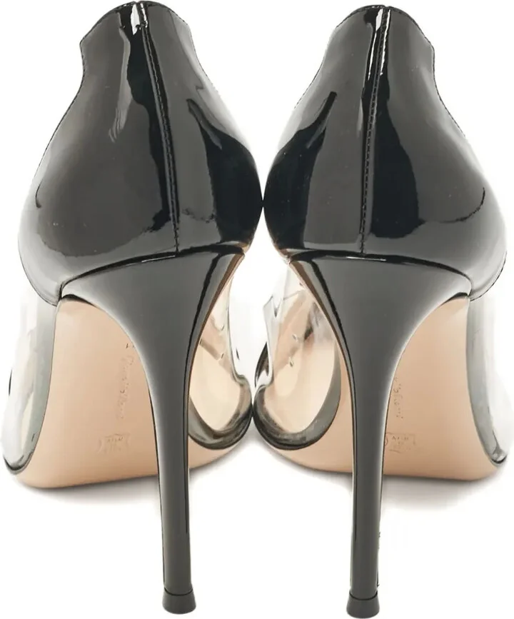 115mm Leather Heeled Pumps - Image 3
