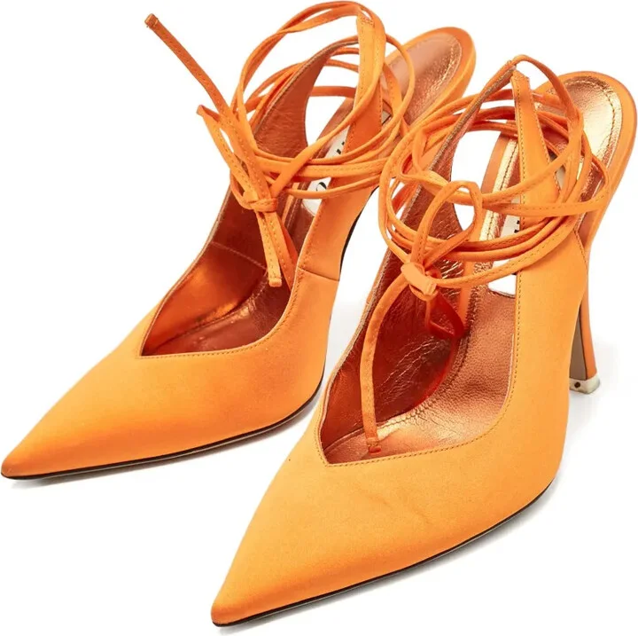 115mm Leather Heeled Pumps - Image 2