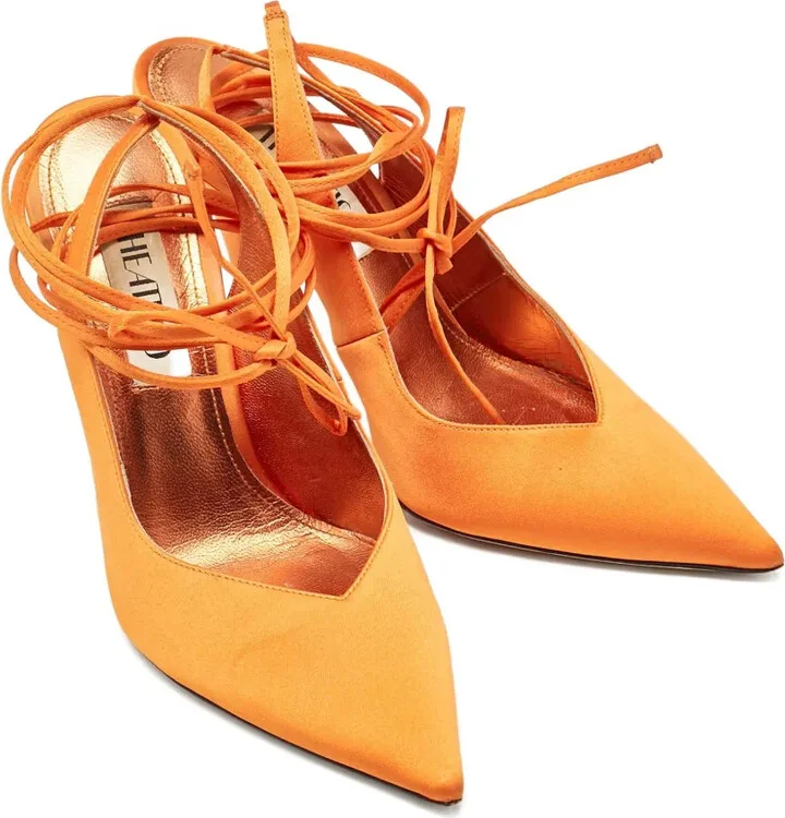 115mm Leather Heeled Pumps - Image 3