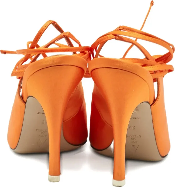 115mm Leather Heeled Pumps - Image 4