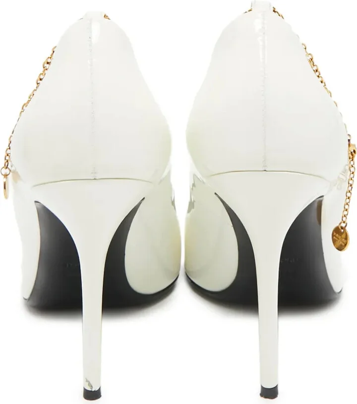 115mm Leather Heeled Pumps - Image 3