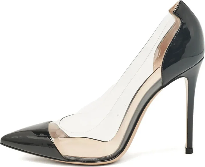 115mm Leather Heeled Pumps