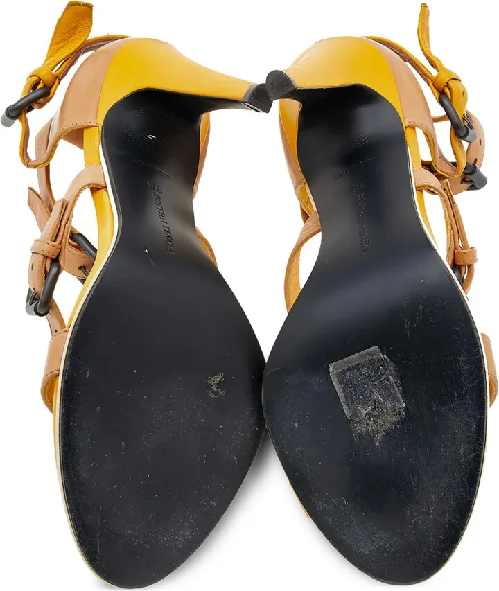 115mm Leather Heeled Sandals - Image 4