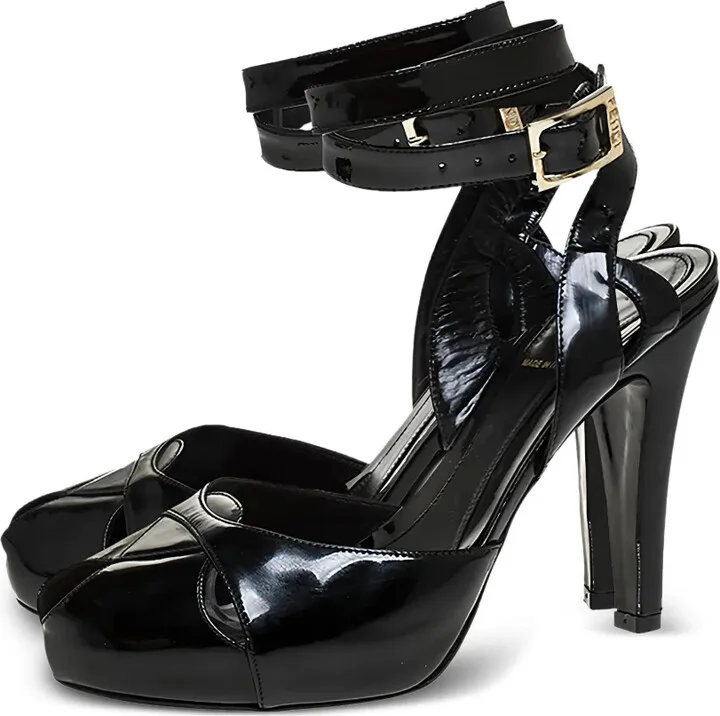 115mm Leather Heeled Sandals - Image 3