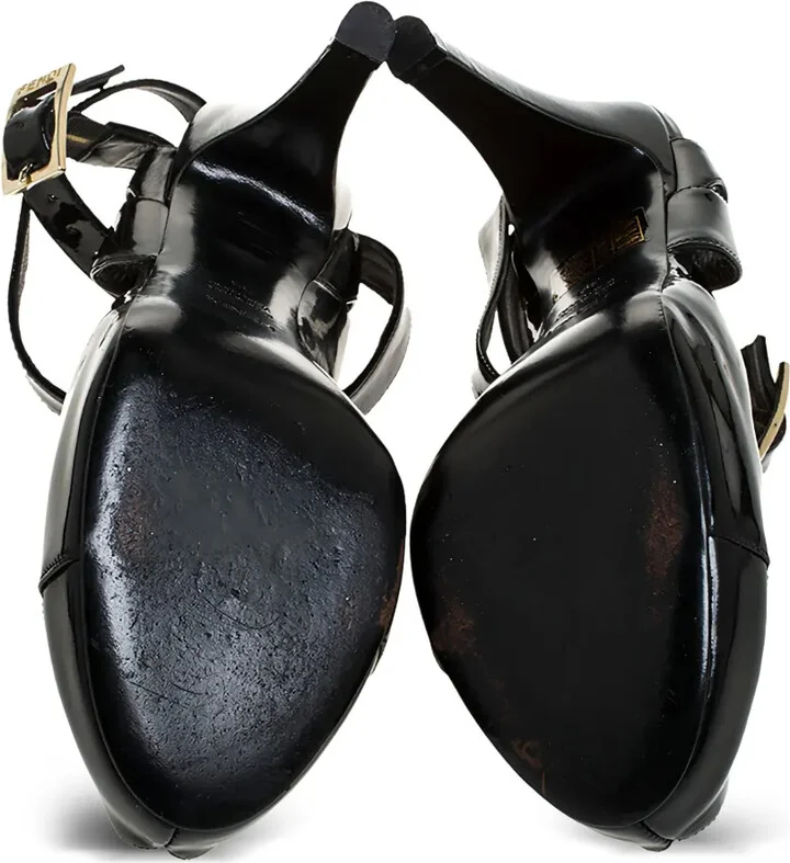 115mm Leather Heeled Sandals - Image 5
