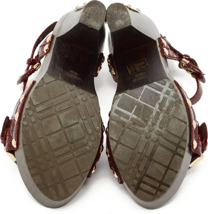 115mm Leather Heeled Sandals - Image 5
