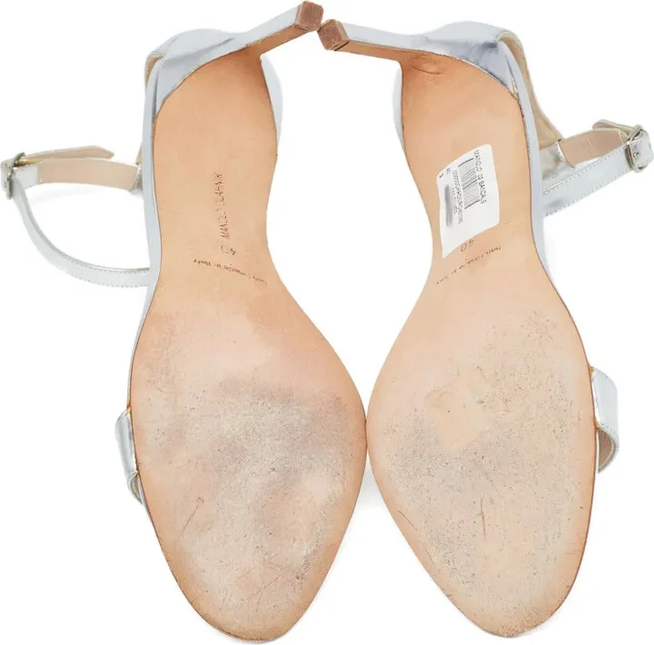 115mm Leather Heeled Sandals - Image 4