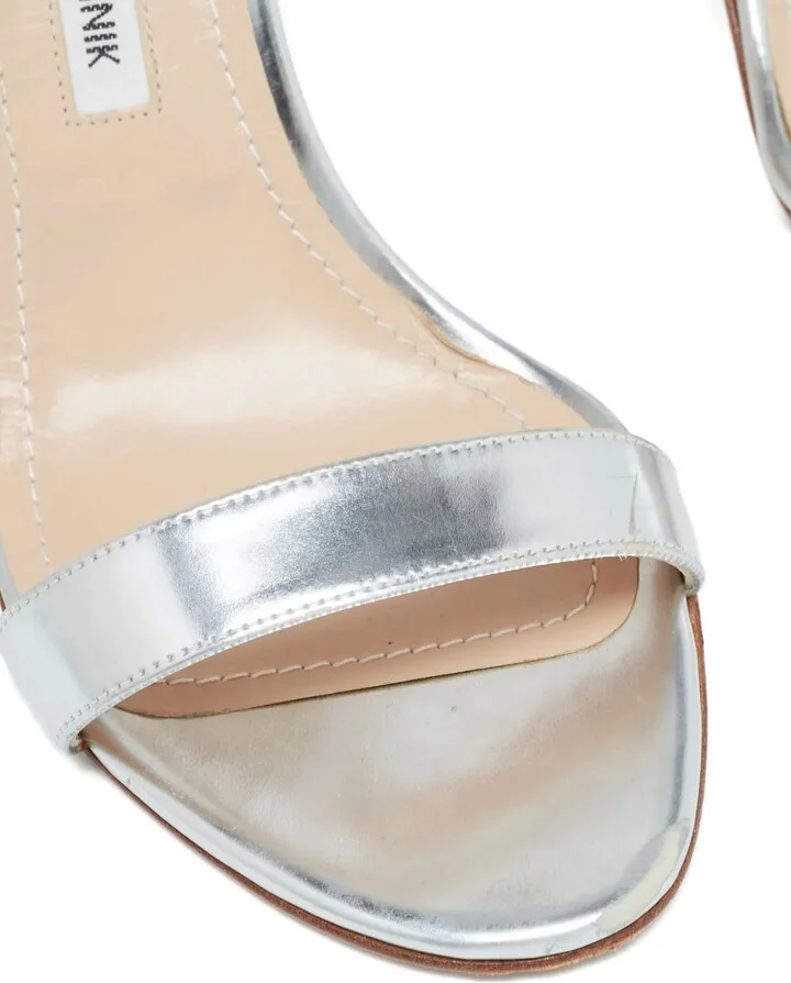 115mm Leather Heeled Sandals - Image 5