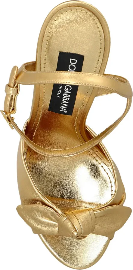 115mm Leather Heeled Sandals - Image 3