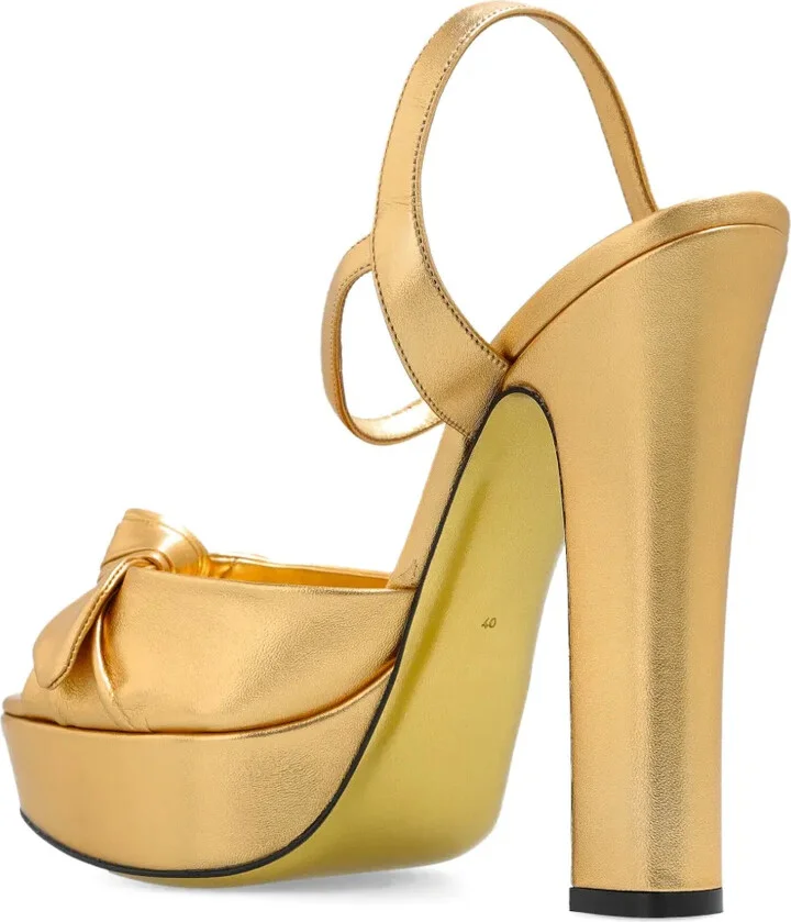 115mm Leather Heeled Sandals - Image 4