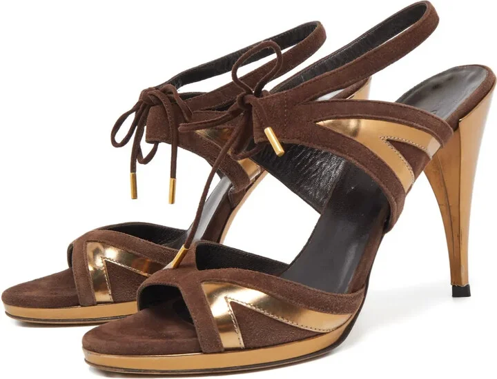 115mm Leather Heeled Sandals