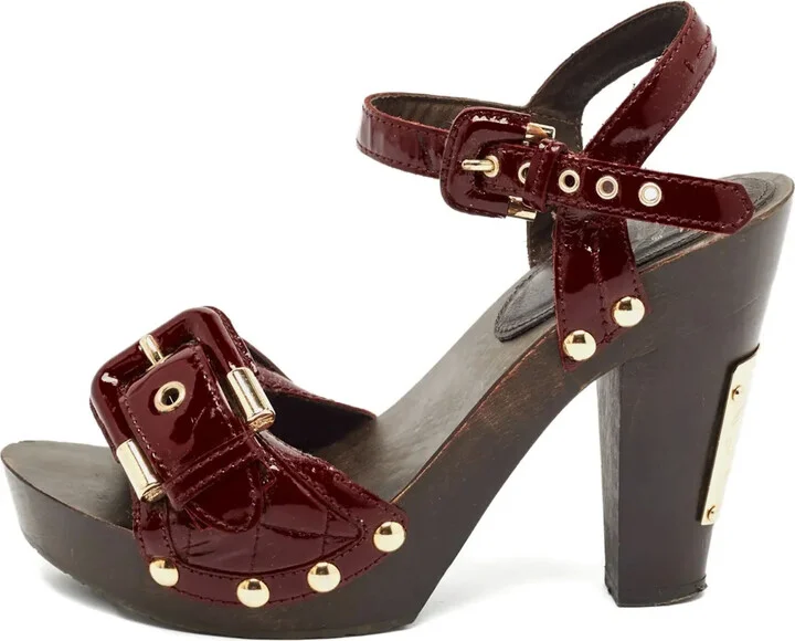 115mm Leather Heeled Sandals