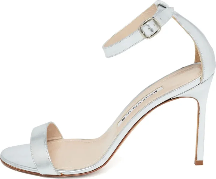 115mm Leather Heeled Sandals