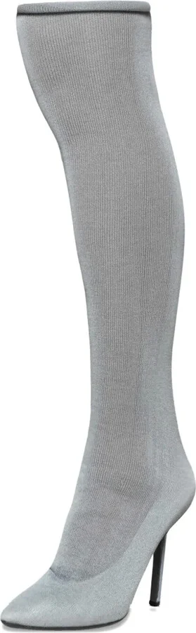 115mm Leather Over-The-Knee Boots - Image 2