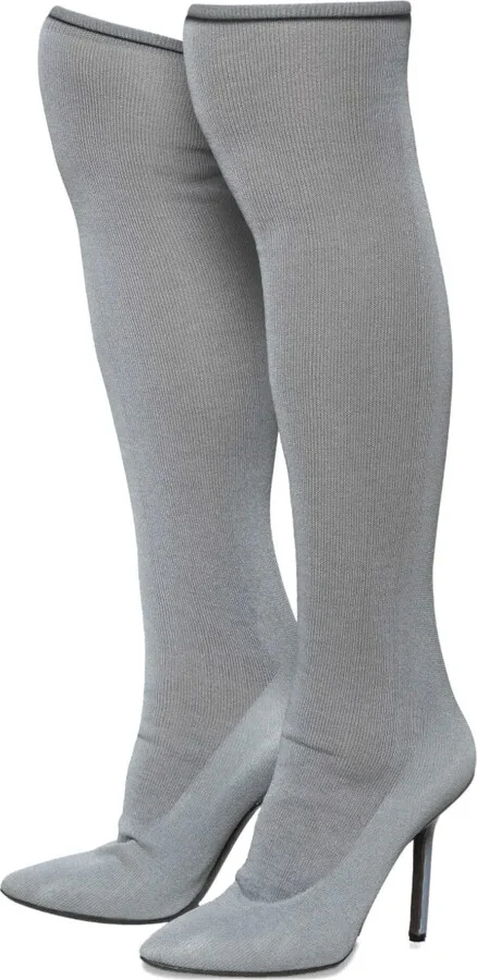 115mm Leather Over-The-Knee Boots - Image 4