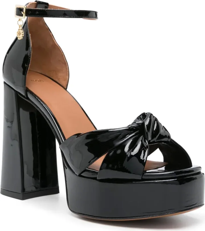 115mm Leather Platform Sandals - Image 2