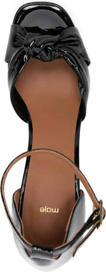 115mm Leather Platform Sandals - Image 4